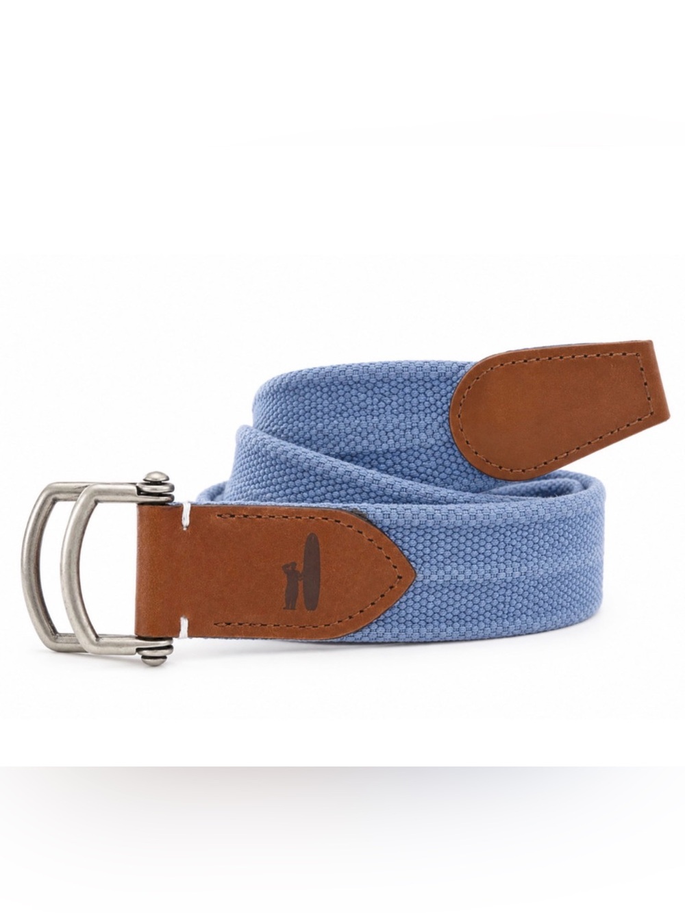 NEW JOHNNIE-O MENS BLUE BRENTWOOD WASHED CANVAS D-RING BELT GOLF SZ XL